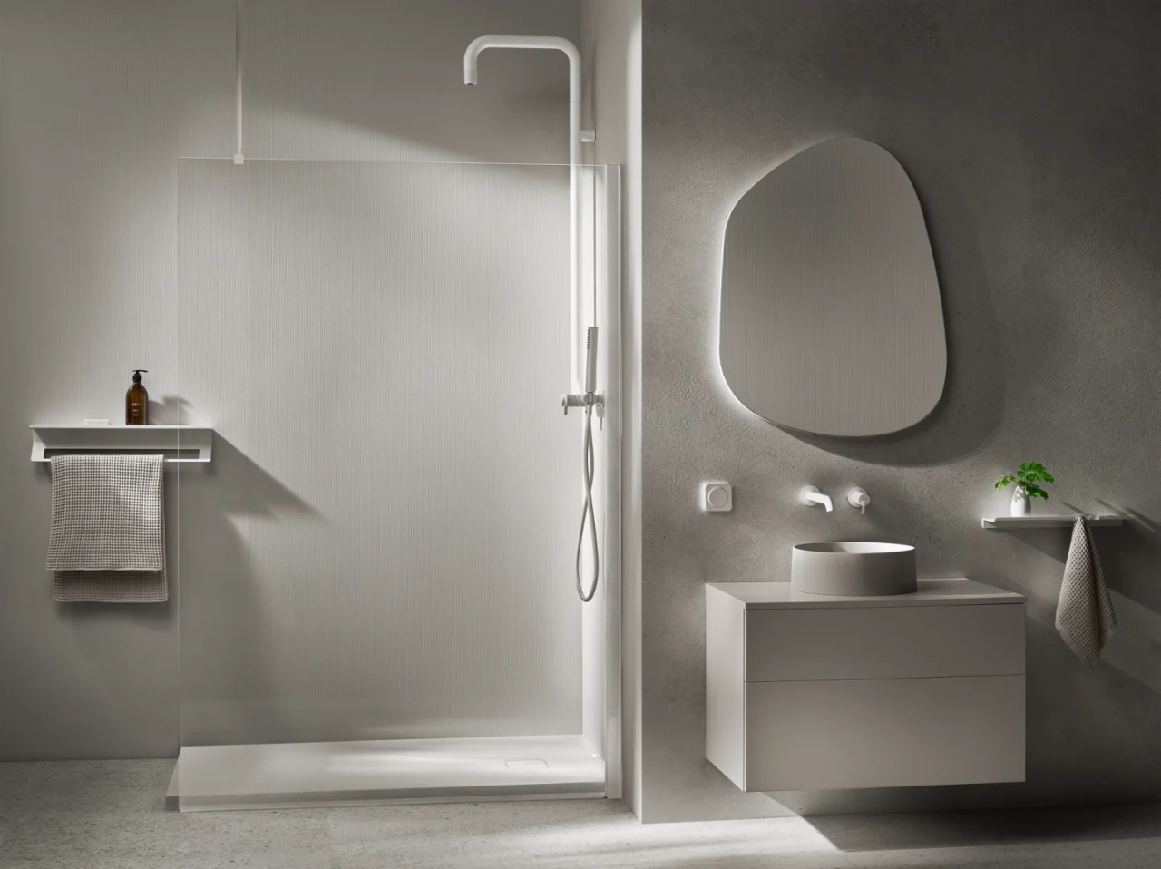 Panou de perete SPC Mono Pure Structure Grey Liniar WMS 541S, 117.5x280 cm, gri [6]