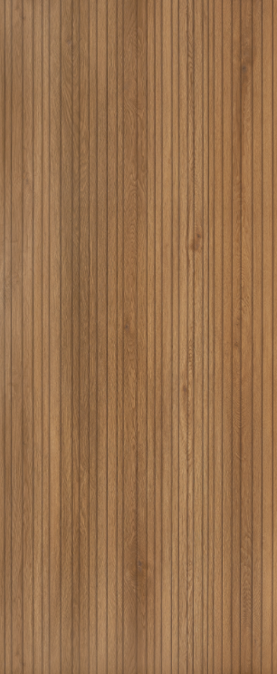 Panou de perete tip riflaj, SPC Fluted Oak Asturia WMSLS 210, 117.5x280 cm, maro [2]
