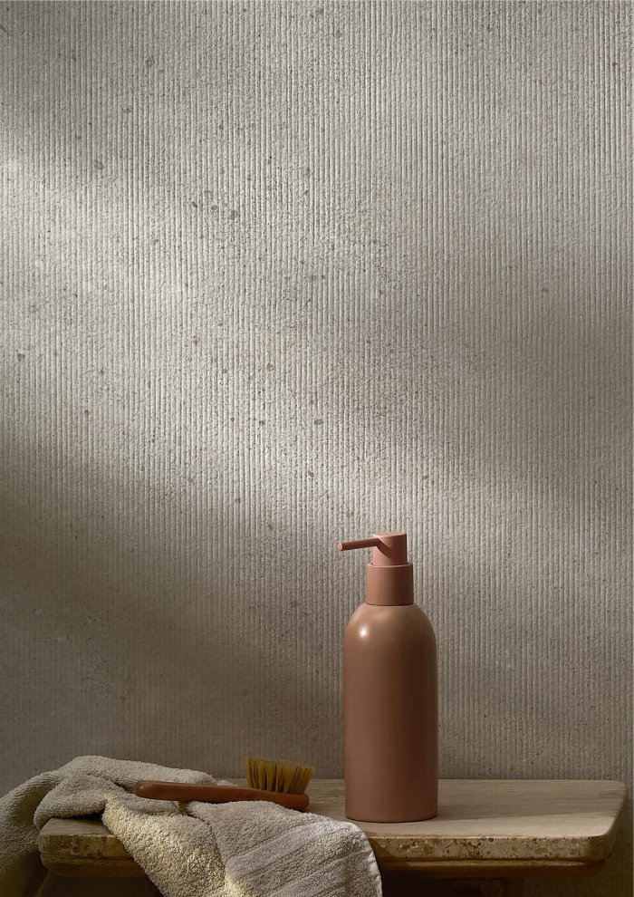 Panou de perete SPC Monreale Stone Essence Ivory Liniar WMS 502S, 117.5x280 cm, bej [5]