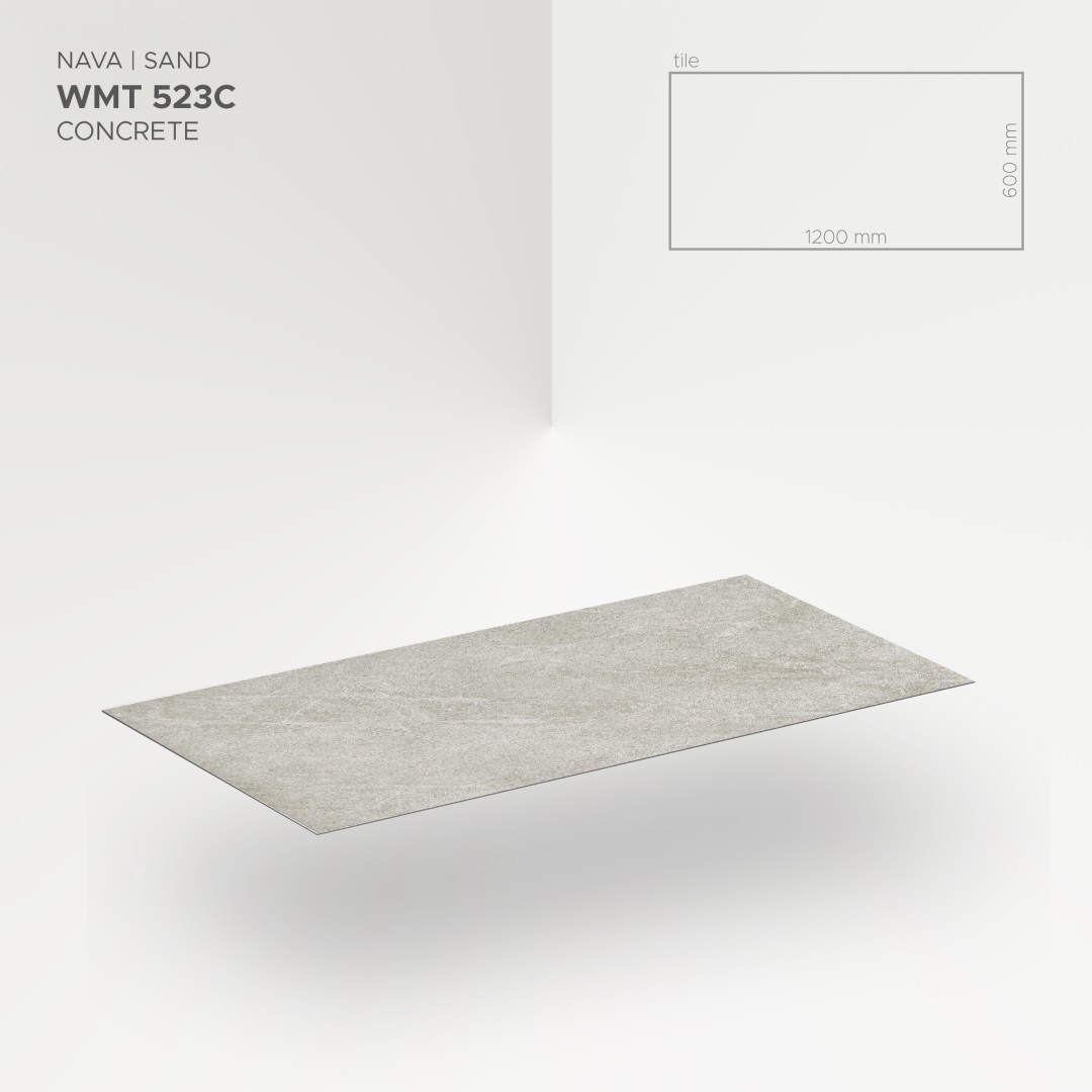 Panou de perete SPC Nava Raw Concrete Sand WMS 523C, 117.5x280 cm, gri-bej [5]
