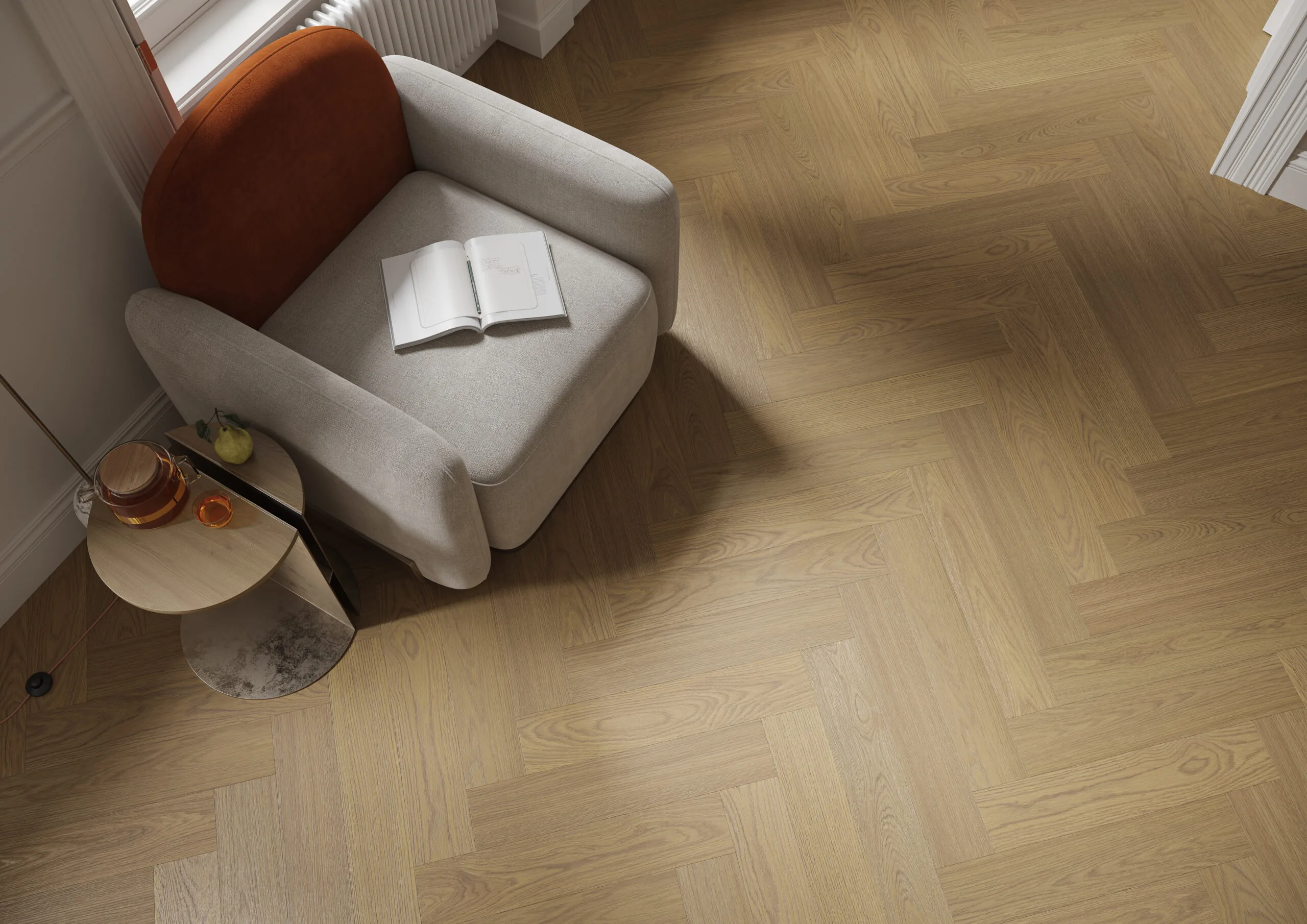 PARCHET SPC STANDARD STEJAR ANTIC OAK HERRINGBONE 5+1MM [2]