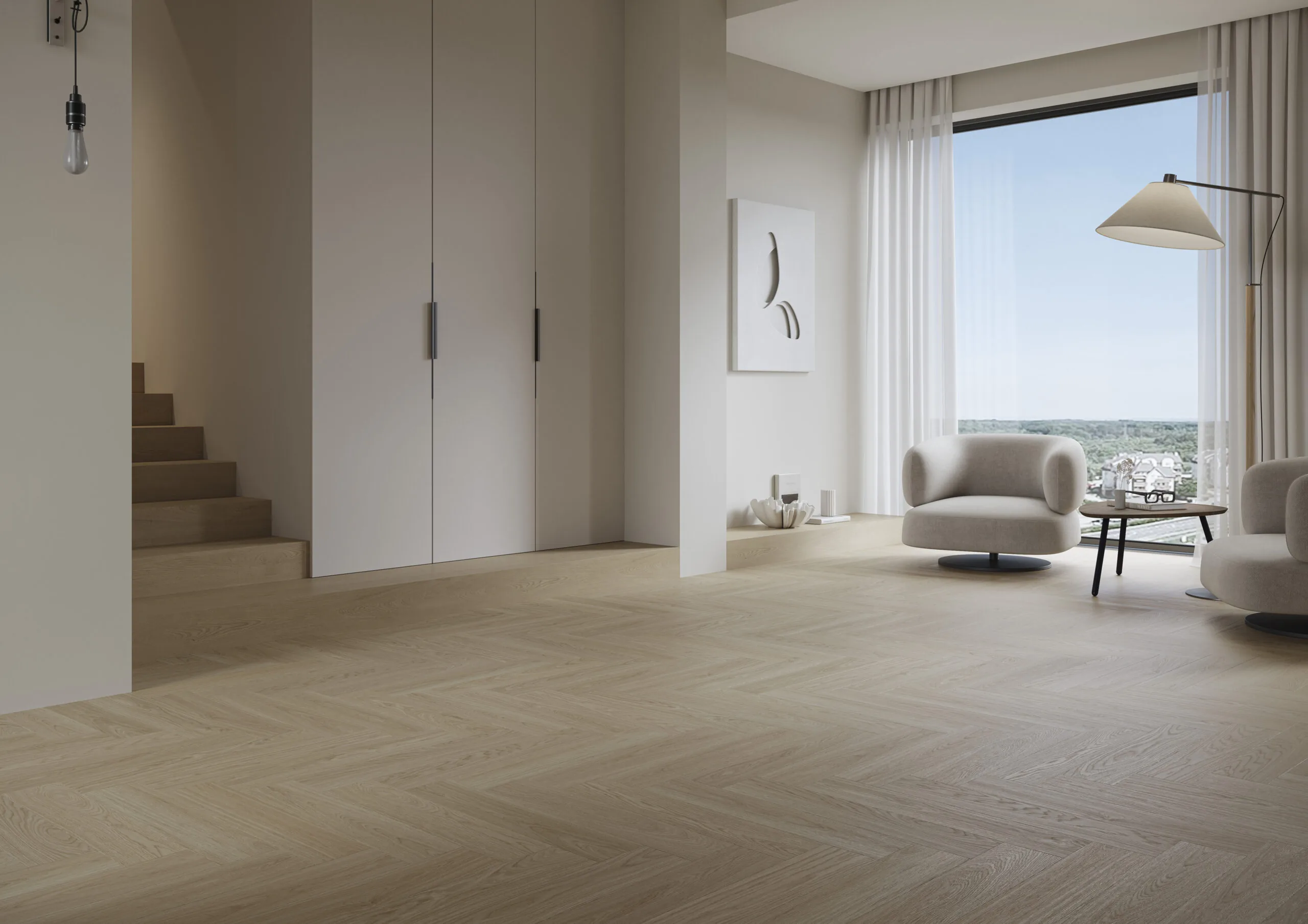 PARCHET SPC STANDARD STEJAR FLAX OAK HERRINGBONE 5+1MM [3]