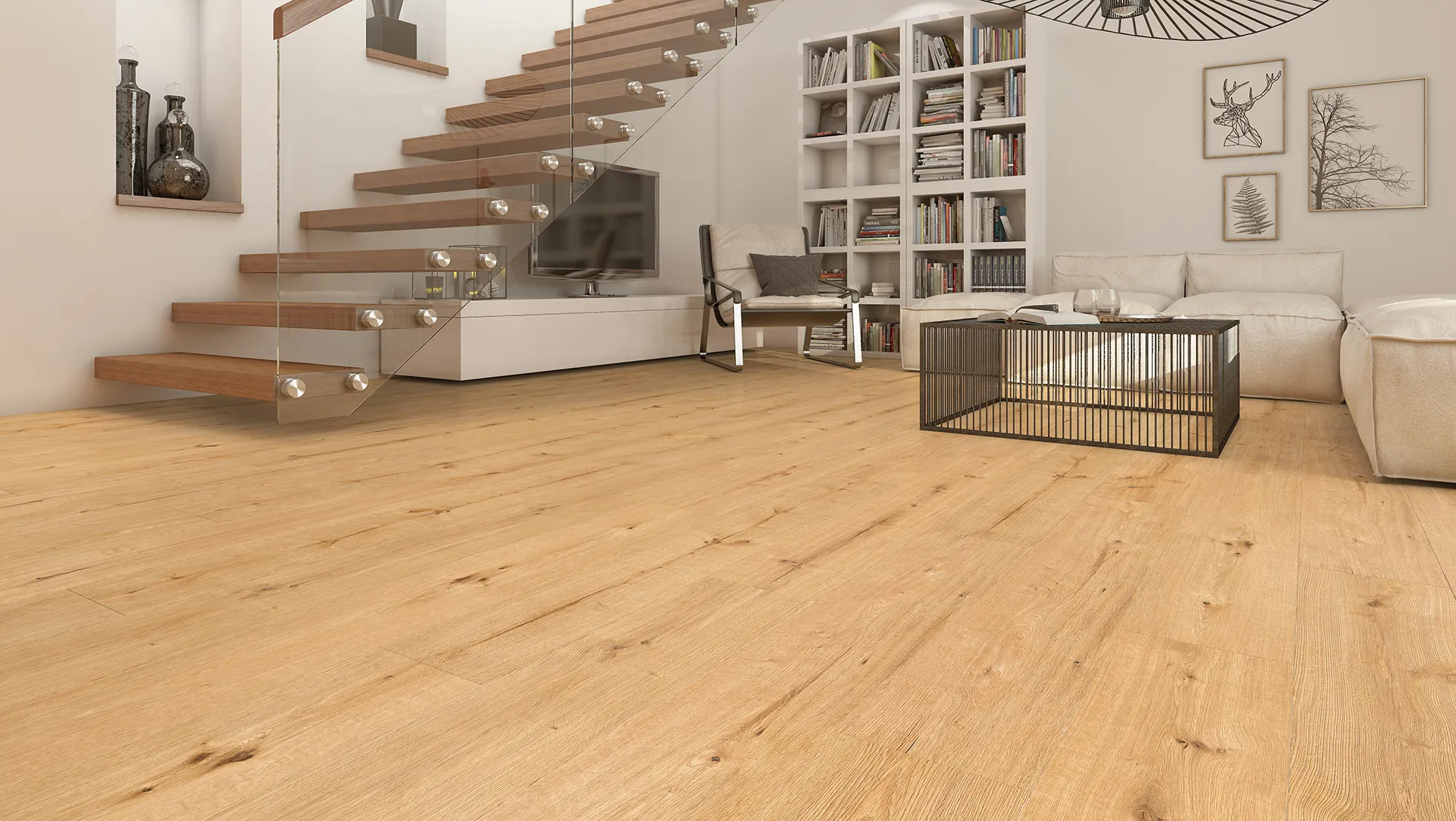 Pardoseala SPC Nuva Pure Oak Brown 65235, 4.5+1 mm, clasa 34 [4]