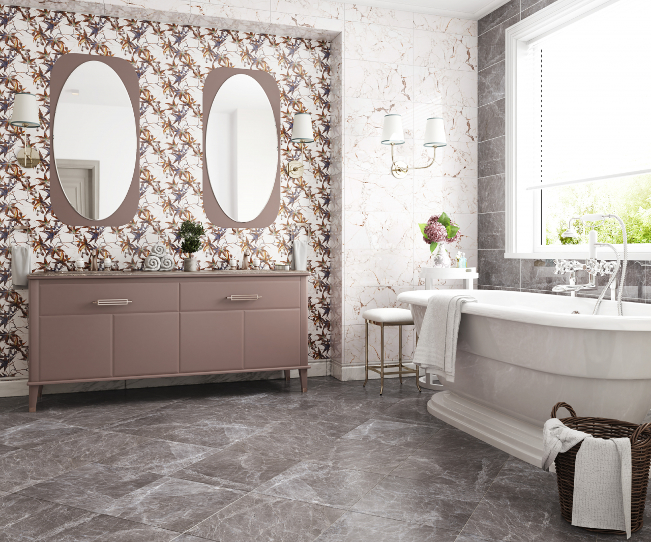 Piesa decorativa rectificata, Marquina Vine White 4885, 30X60cm, alb [2]