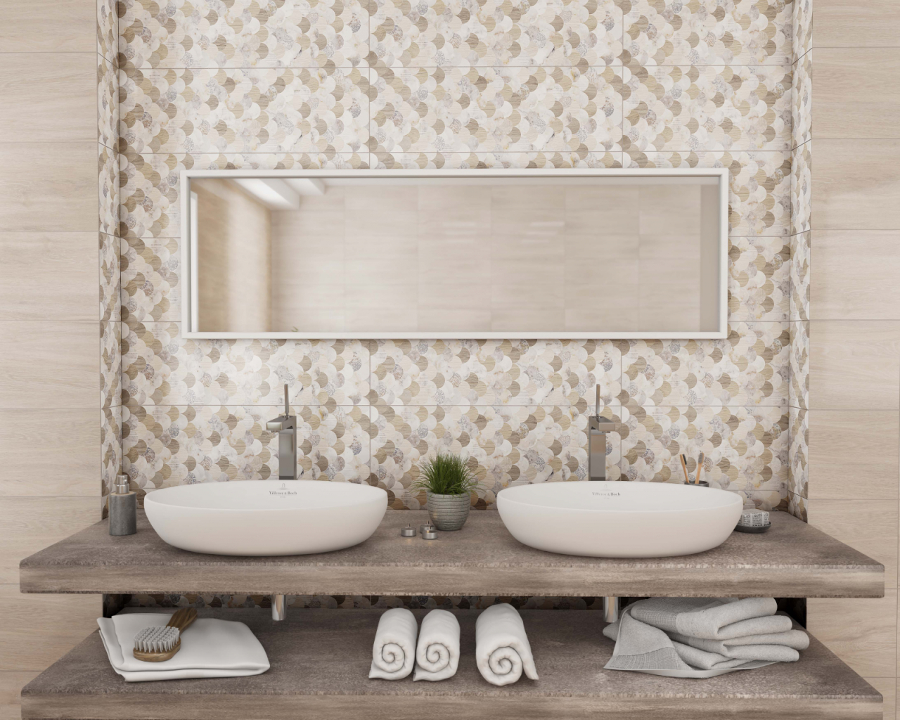 Piesa decorativa rectificata tip lemn Legno Mix Grey 4999, 24.40X74.40, mix, finisaj lucios [2]