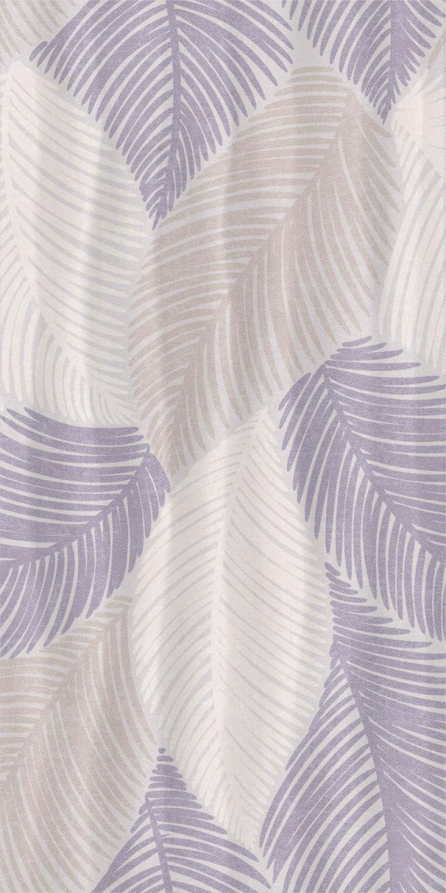 Piesa decorativa rectificata tip textil , Tessuto Leaves Deco Cream 4879, 30X60 cm, crem, lila, 3 placi/set [2]