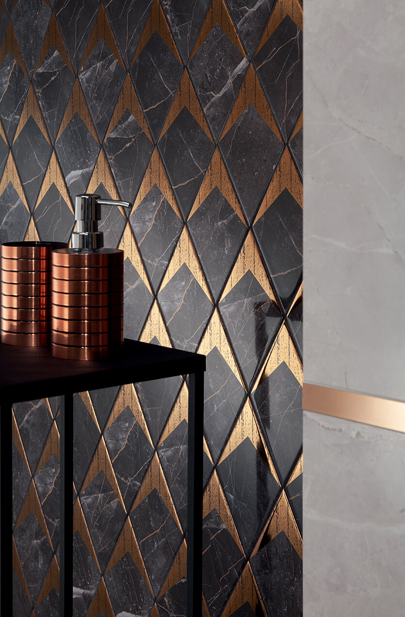 Piesa decorativa Margaret Geo, 11.2x9.8, gri, finisaj lucios [3]