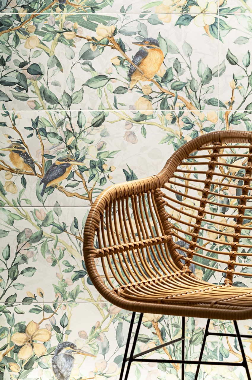 Piesa decorativa Perla Birds 4 bucati, 149.8x59.8, multicolor, finisaj mat [2]