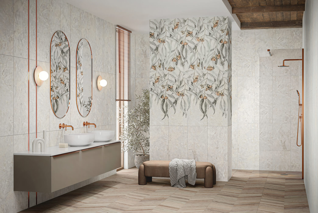 Faianta tip ciment Taonga Str, 32.8x89.8, bej, finisaj mat [3]