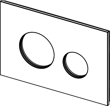 Placă interschimbabilă din sticlă, cu 2 trepte de acționare, 9240679, roșu rubin [3]