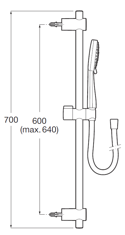 Sistem de duș cu bara si accesorii Stella 100/3, A5B8413C00, crom [2]