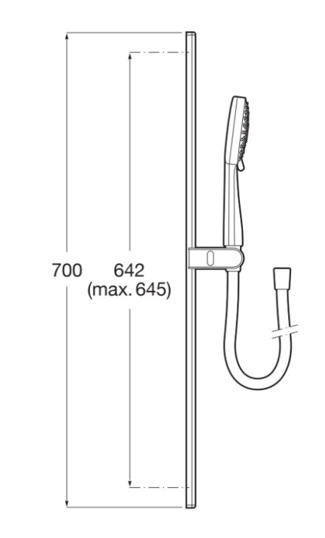 Sistem de duș cu brat reglabil si accesorii Stella 100/3, A5B8313NB0, negru, mat [2]