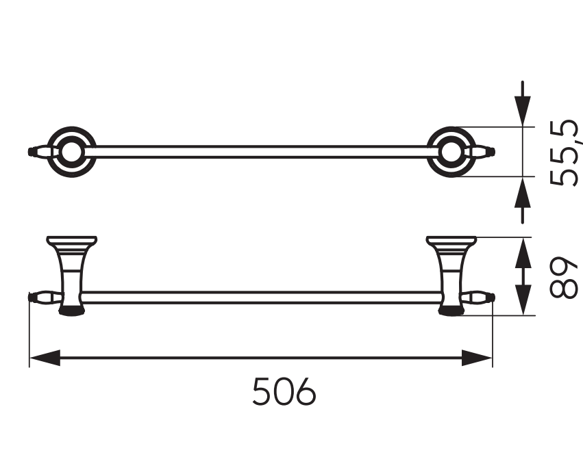 Portprosop simplu LACRIMA, FD6-LRA-03-66, auriu periat [2]