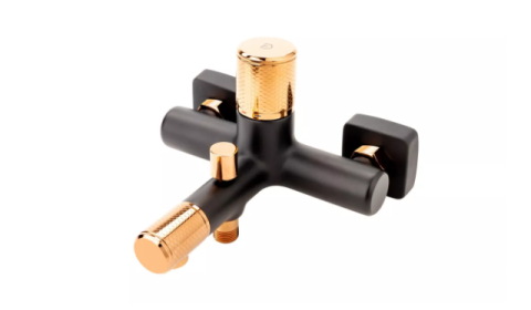 Sanitare - Baterie perete cada/dus ARDESIA, FD1-ARD-1-25, negru-roz auriu