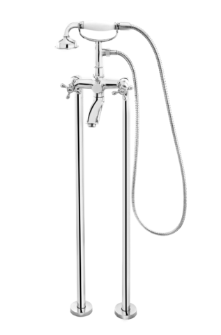 Baterii baie - Baterie cada freestanding cu accesorii, LACRIMA, FD1-LRA-11F-11, crom