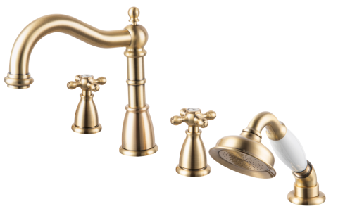 Baterii baie - Baterie stativa incastrata cada/dus, LACRIMA, FD1-LRA-11A-66, auriu periat