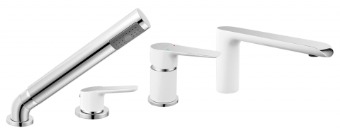 Sanitare - Baterie cu montaj pe cada Adore White, alb/crom BDR11A