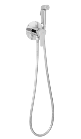 Dus igienic - Baterie încastrată bideu, cu accesorii Ritto, crom BTR66P