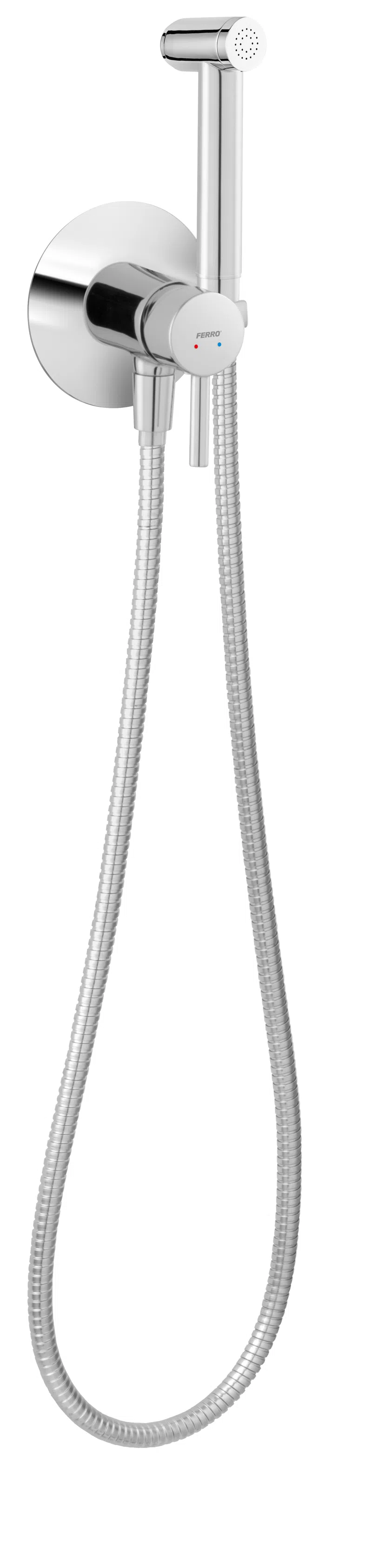 Dus igienic - Baterie încastrată bideu, cu accesorii Ciriculus, crom, BCK66P