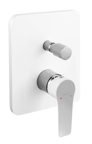 Sanitare - Baterie incastrata cada dus Adore White, alb/crom BDR7P