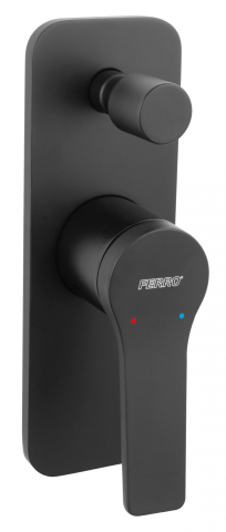 Sanitare - Baterie incastrata cada dus Stratos Black, negru BSC7PBL