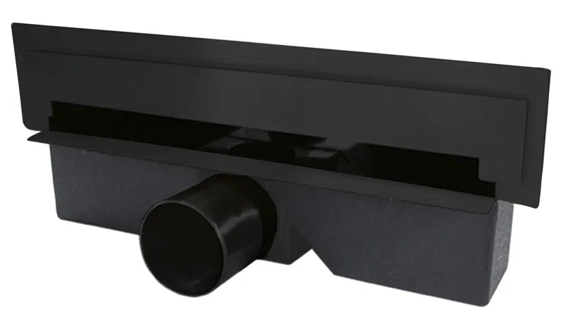 Rigole - Rigolă duș slim încastrată, din otel inoxidabil, 300 mm, negru OLWS1-BL