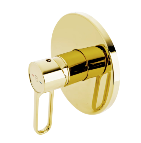 Sanitare - Baterie incastrata dus, ZAFFIRO, FD1-ZFR-7PA-55, auriu