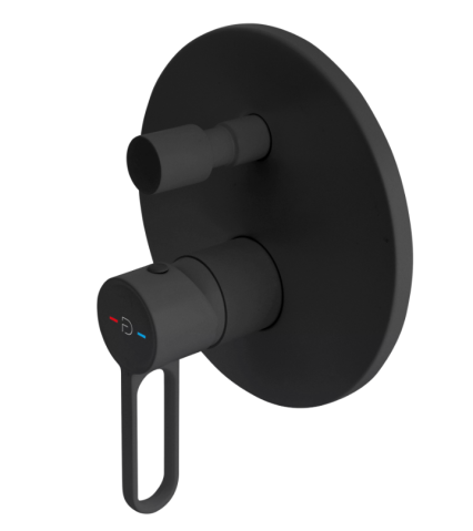 Sanitare - Baterie incastrata dus, ZAFFIRO, FD1-ZFR-7PA-22, negru, mat