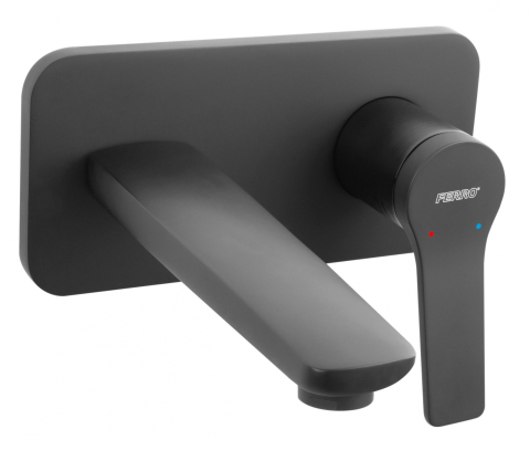 Sanitare - Baterie incastrata lavoar Stratos Black, negru BSC3PABL