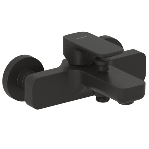 Baterie cada/dus cu monocomandă Renon, 426913975, negru, mat