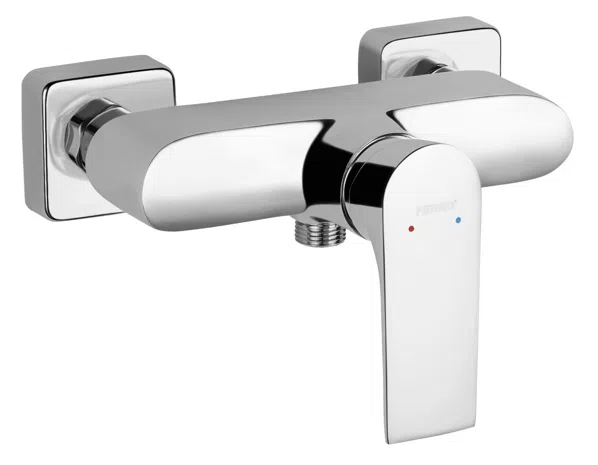 Baterii baie - Baterie perete dus Algeo Square, crom, BAQ7