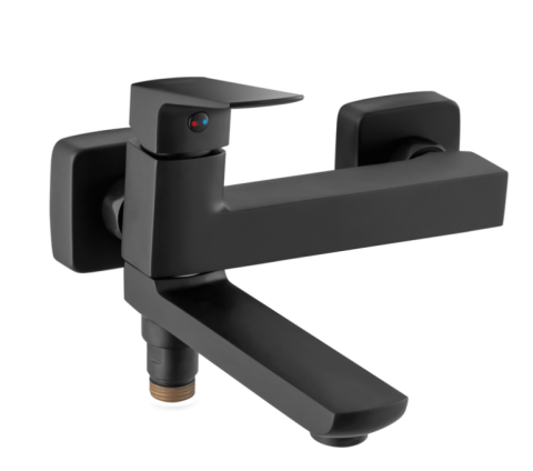 Baterii baie - Baterie perete cada dus Vitto Black VerdeLine, negru, BVI1RVLBL