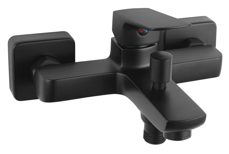 Baterii baie - Baterie perete cada dus Vitto Black VerdeLine, negru, BVI1VLBL