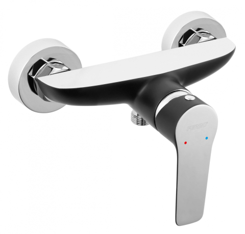 Sanitare - Baterie perete dus Adore Black, negru/crom BDR7BLC