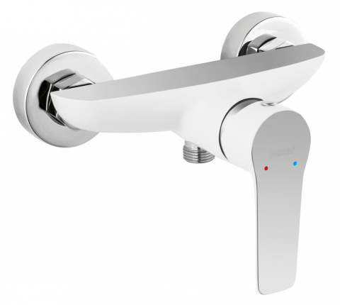 Sanitare - Baterie perete dus Adore White, alb/crom BDR7