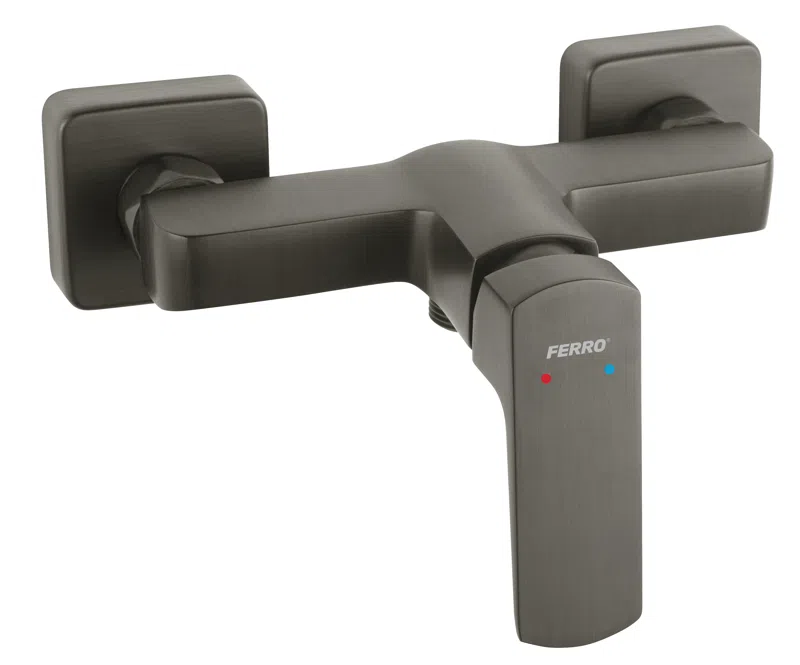 Baterii baie - Baterie perete dus Vitto Gun Metal VerdeLine, negru, BVI7VLGM