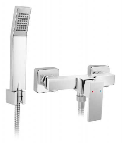 Sanitare - Baterie perete dus Zicco cu set de dus inclus, crom BZI77