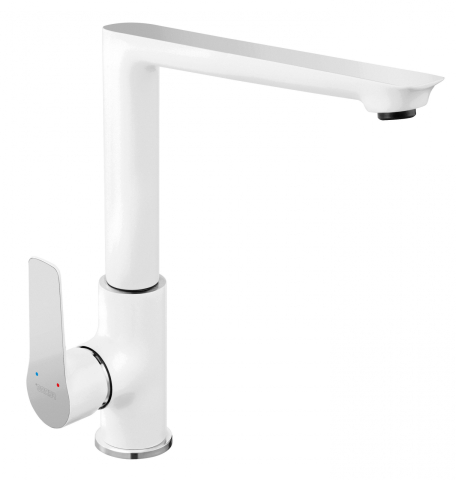 Sanitare - Baterie stativa bucatarie cu pipa inalta, mobila, Adore White, alb/crom BDR4