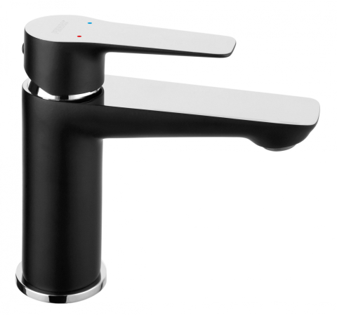 Sanitare - Baterie stativa lavoar Adore Black, negru/crom BDR2BLC