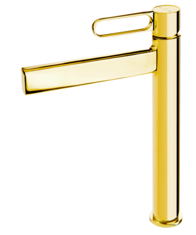 Sanitare - Baterie stativa lavoar inalta ZAFFIRO, FD1-ZFR-2L-55, auriu