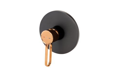 Baterii baie - Baterie incastrata cada/dus cu o iesire ZAFFIRO, FD1-ZFR-7PA-25, negru-roz auriu