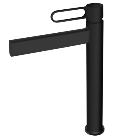 Sanitare - Baterie stativa lavoar inalta ZAFFIRO, FD1-ZFR-2L-22, negru, mat