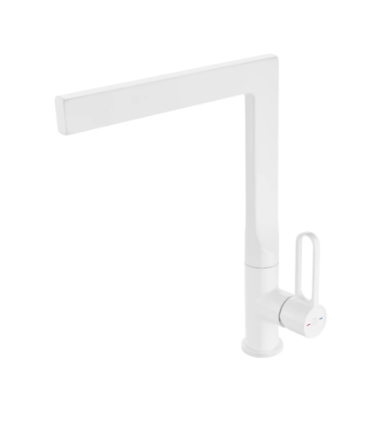 Baterii baie - Baterie stativa spalator cu pipa inalta, ZAFFIRO, FD1-ZFR-4-33, alb, mat