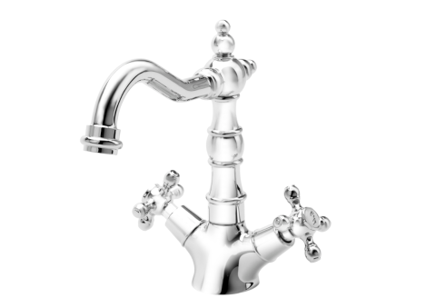 Baterii baie - Baterie stativa spalator cu pipa tip lebada, LACRIMA, FD1-LRA-4-11, crom