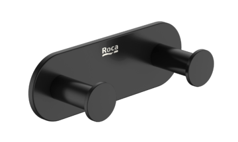 Accesorii - Cuier dublu halat de baie Hotels, A817571C40, negru, mat