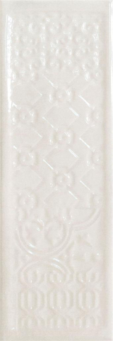 Brick & More - Faianta portelanata Decor Titan White Brillo 10x30.5, alb finisaj lucios