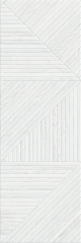 Faianta - Faianta portelanata, Geometric White Mat, 40x120 cm, alba, finisaj mat