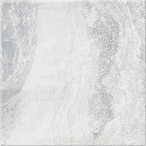 Brick & More - Gresie/Faianta portelanata tip piatra, Swirl Pearl 15x15, alb, finisaj lucios