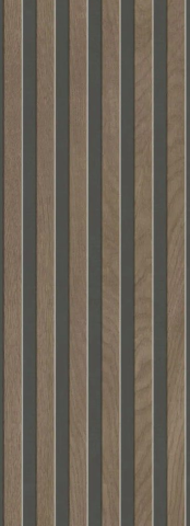 Faianta - Faianta portelanata tip riflaj, Jarel Walnut Mat, 30x90 cm, maro, finisaj mat