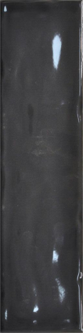 Brick & More - Faianta portelanata texturata, Viena Anthracite Brillo 7.5x30, negru, finisaj lucios